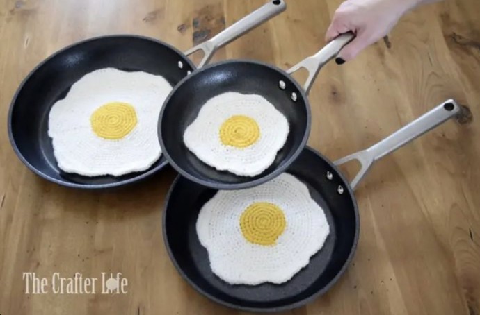 Crochet Fried Egg Pan Protectors