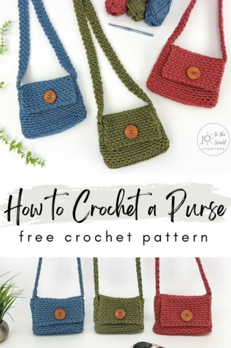 Free Crochet Pattern: Moss Stitch Purse – FREE CROCHET PATTERN ...