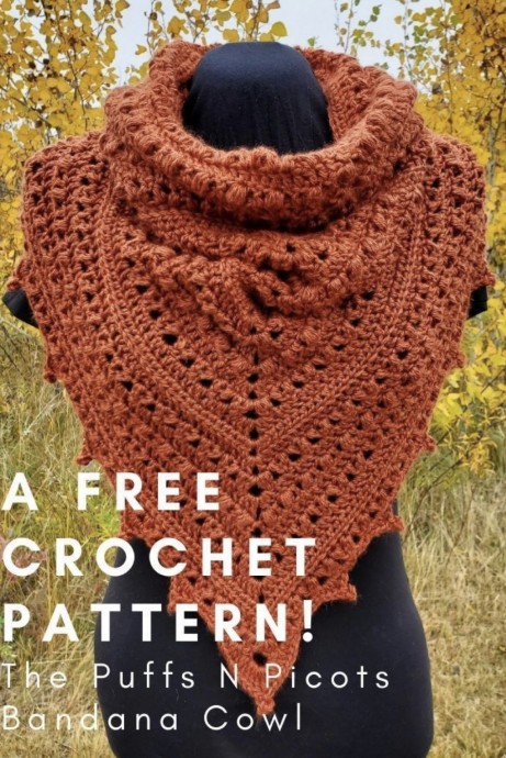 Puffs N Picots Bandana Cowl