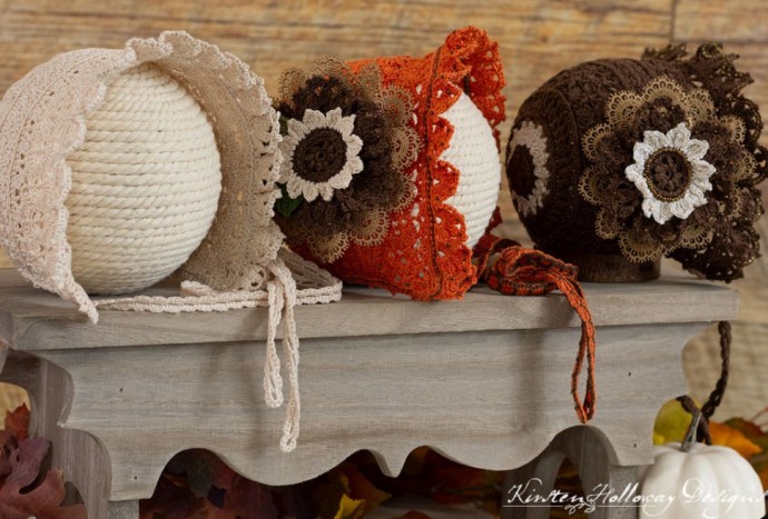 Enhance Your Baby's Style with the Crochet Pumpkin Spice Lace Baby Bonnet Enhance Your Baby's Style with the Crochet Pumpkin Spice Lace Baby Bonnet