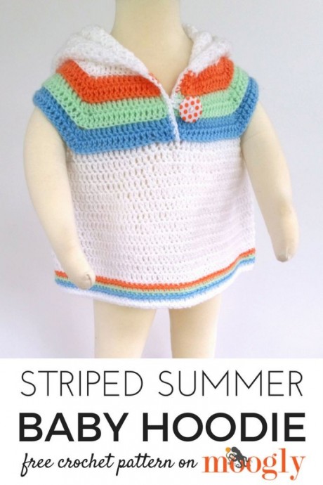 Striped Summer Baby Hoodie