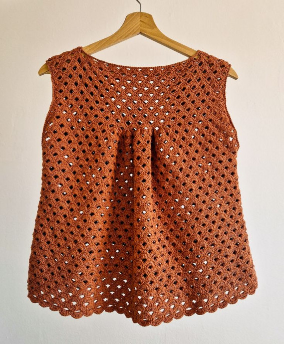 Crochet Arcade Stitch Sleeveless Top