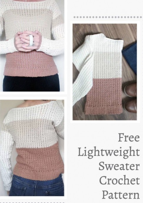 Crochet Sweater Pattern- Cafe’ au Lait Sweater