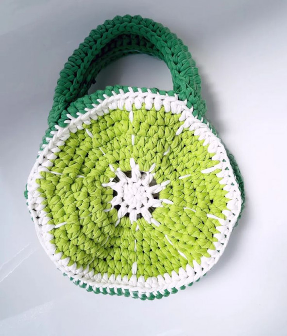 Crochet Lime Handbag