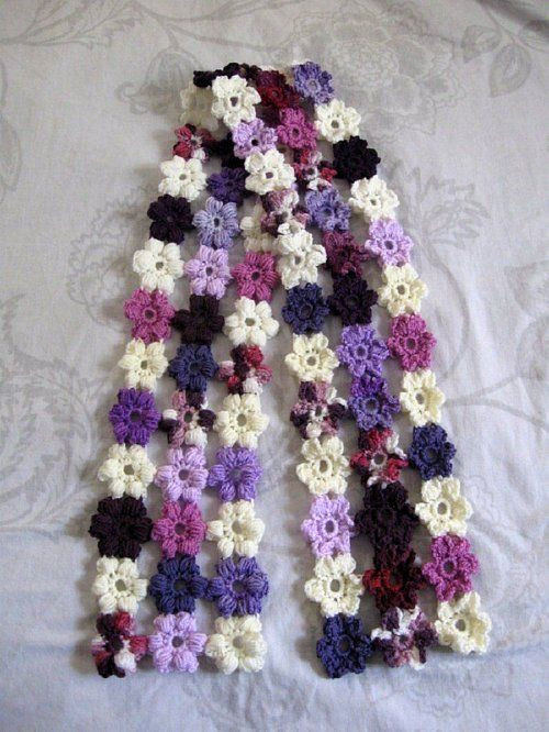 Create Your Own Crochet Puff Flower Scarf with Easy Instructions and Tips