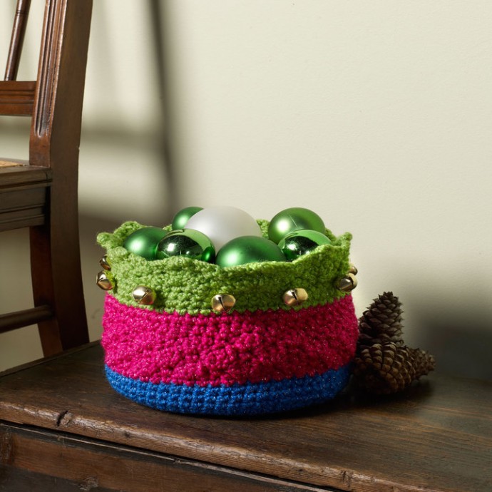Crochet Jingle Bells Basket