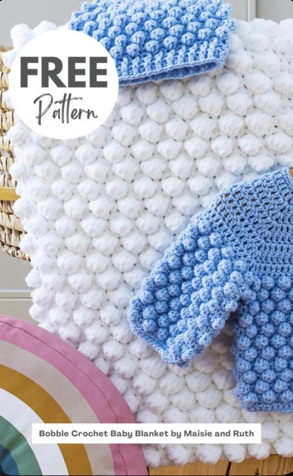 Free Crochet Pattern: Adorable Bobble Blanket