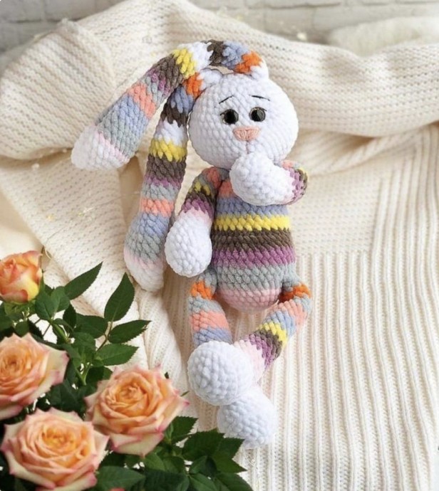 Cute Rainbow Stripes Bunny