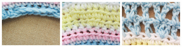 Crochet Drawstring Striped Skirt