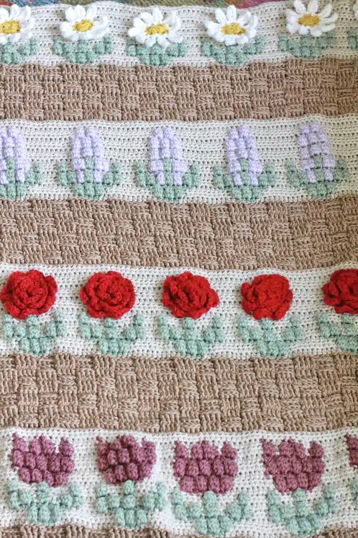 Crochet Flower Basket Blanket Tutorial: Create Your Own Beautiful Decor