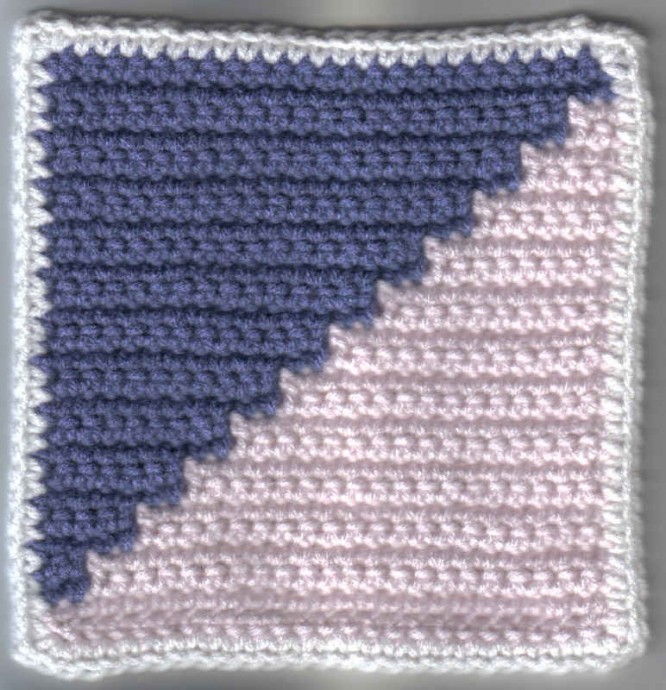 Crochet Stip Step Square