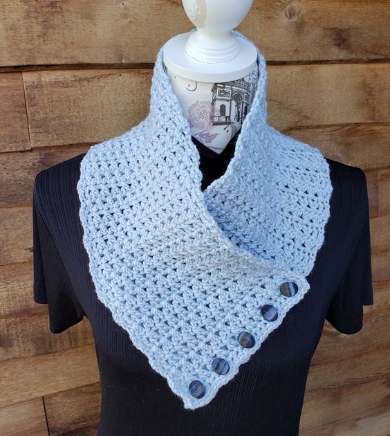 Crochet Braided Ribs Neck Cozy