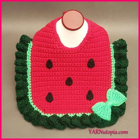 Create a Charming Crochet Watermelon Baby Bib with Complete Instructions Create a Charming Crochet Watermelon Baby Bib with Complete Instructions