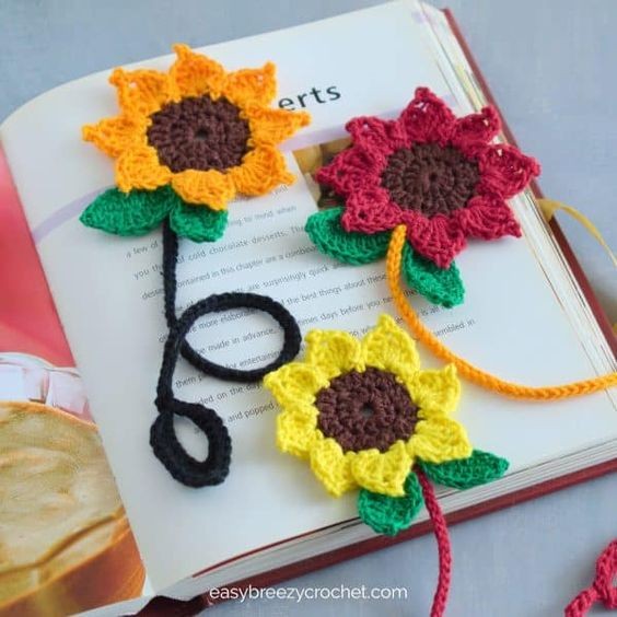 Create Your Own Cheerful Crochet Sunflower Bookmark with This Easy Guide Create Your Own Cheerful Crochet Sunflower Bookmark with This Easy Guide