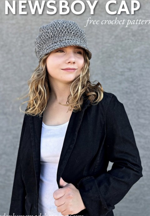 Crochet Newsboy Cap