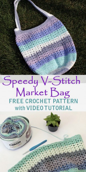 Speedy V-Stitch Market Bag