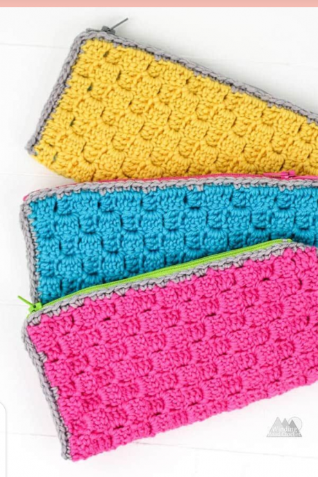 Adorable Zipper Crochet Pouch