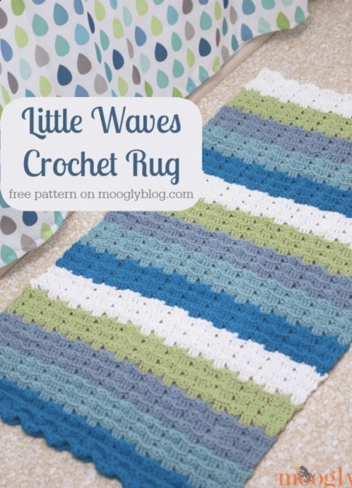 Little Waves Crochet Rug