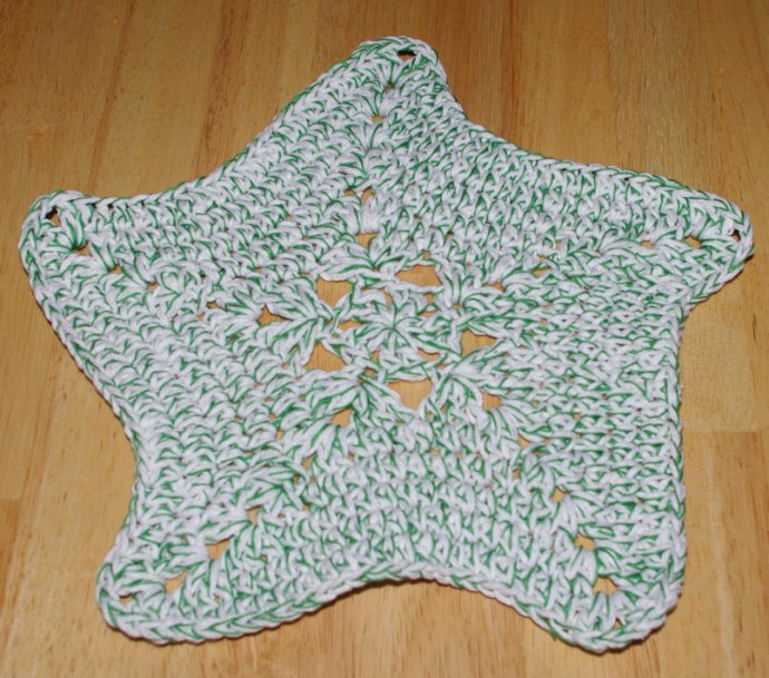 Crochet Star Dishcloth