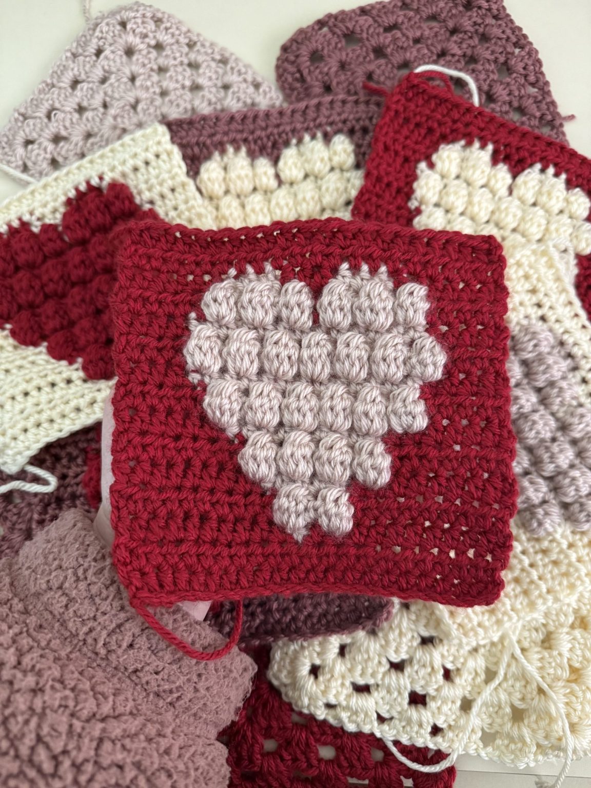 Create a Cozy Crochet Bobble Hearts Blanket – Perfect for Gifts and Home Décor