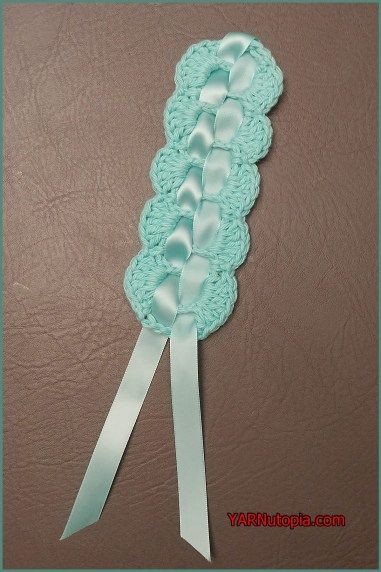 Crochet Bookmark with a Ribbon