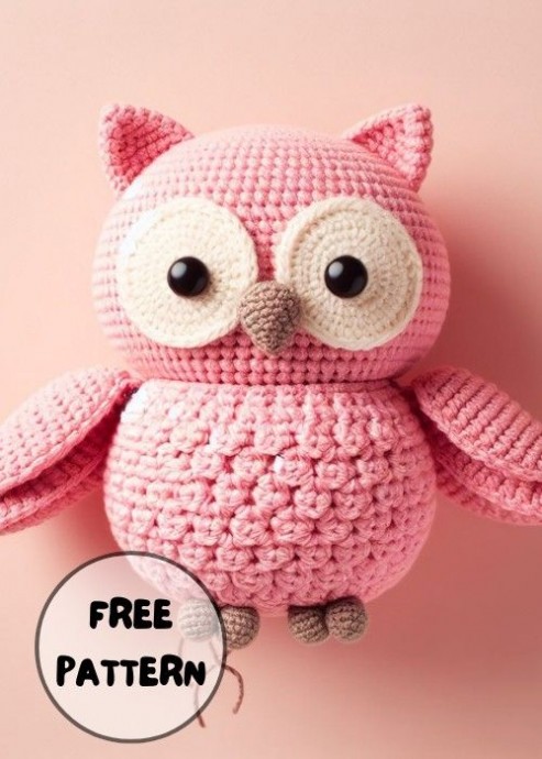 Crochet Pink Owl Amigurumi Free Pattern