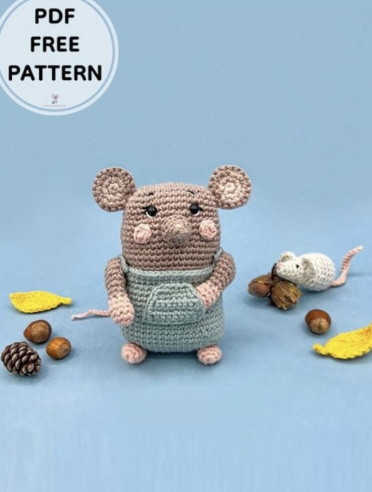 Mouse Gustave Amigurumi Free Pattern