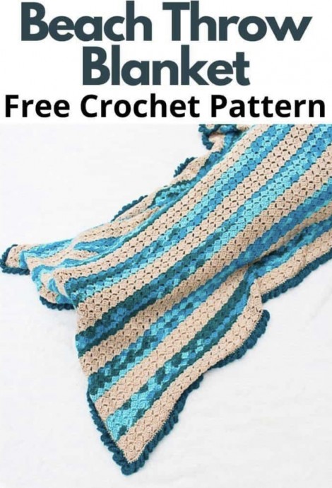 Easy Beach Crochet Blanket - Free Pattern For The Summer