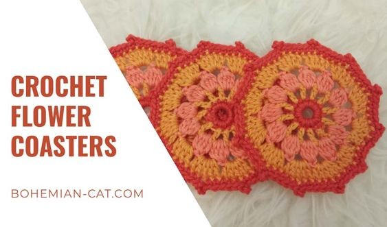 Crochet Flower Coasters