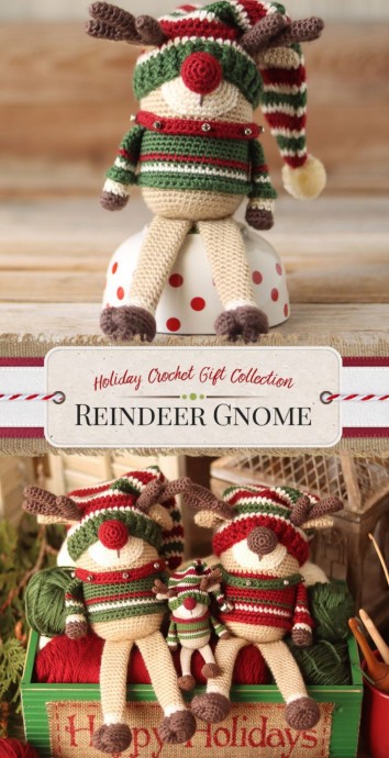 Crochet Reindeer Gnome
