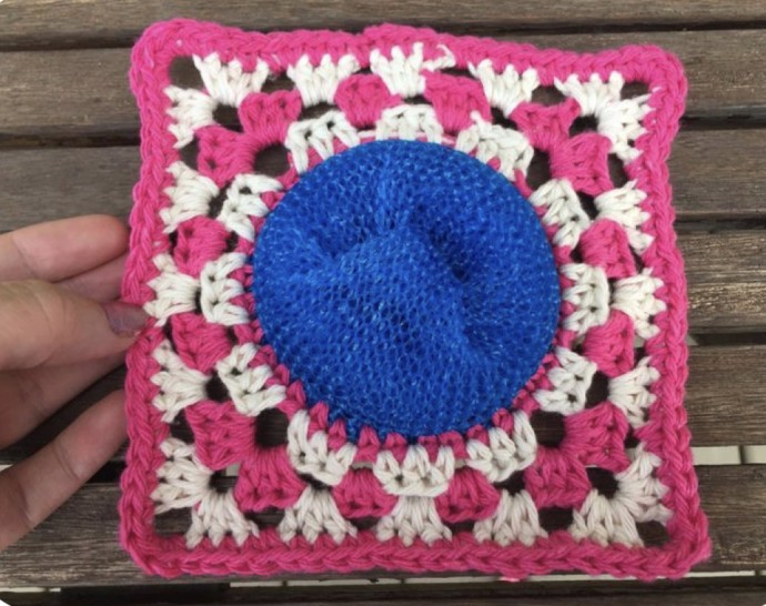 DIY the Circle Granny Square Scrubby