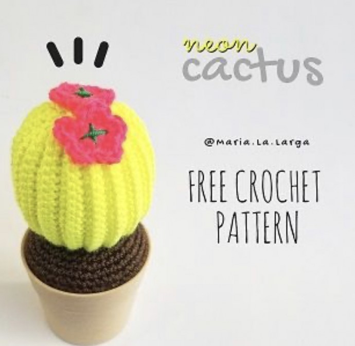 Free Neon Cactus Crochet Pattern