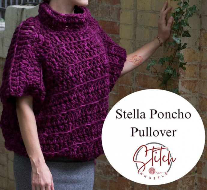 Crochet Stella Pullover Poncho - Cozy and Stylish Wardrobe Essential Crochet Stella Pullover Poncho - Cozy and Stylish Wardrobe Essential