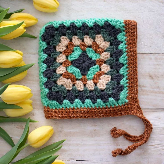 Create Adorable Crochet Granny Square Baby Bonnets with This Easy-to-Follow Pattern Create Adorable Crochet Granny Square Baby Bonnets with This Easy-to-Follow Pattern
