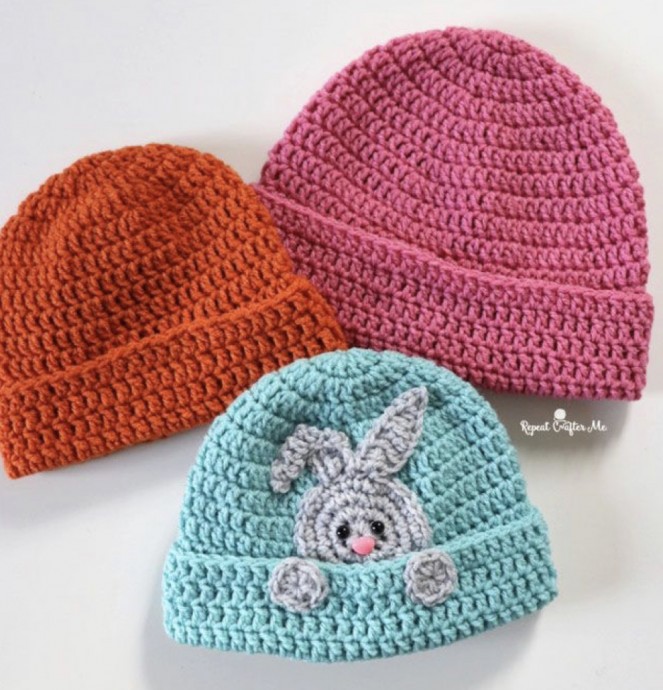 Crochet Folded Cuff Brim Beanie