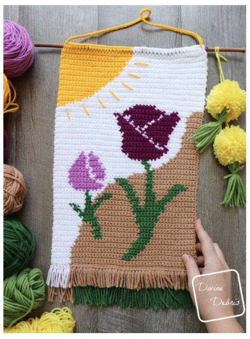 Cute Tulips Wall Hanging