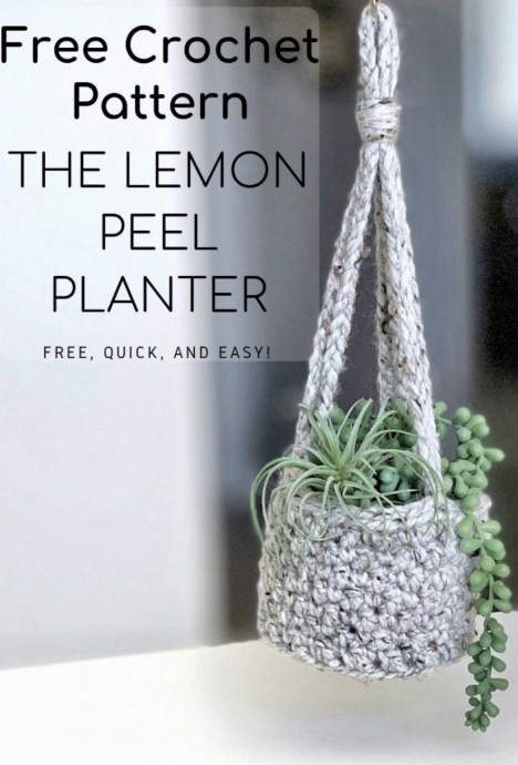 The Lemon Peel Planter Free Crochet Pattern
