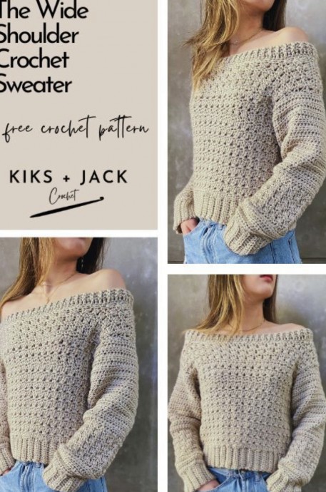 Discover the Stylish Crochet Wide Shoulder Sweater: A Perfect Wardrobe Addition Discover the Stylish Crochet Wide Shoulder Sweater: A Perfect Wardrobe Addition
