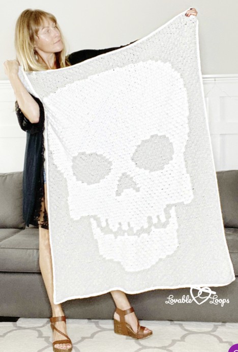 Crochet Skull Blanket