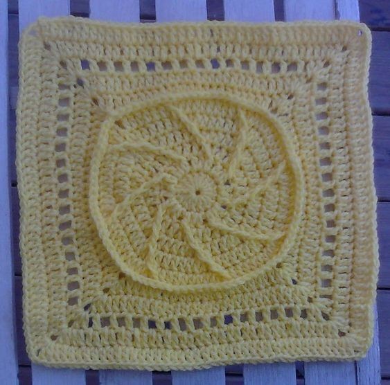 Create a Beautiful Crocheted Square Depicting a Sunny Sky with Detailed Instructions Create a Beautiful Crocheted Square Depicting a Sunny Sky with Detailed Instructions