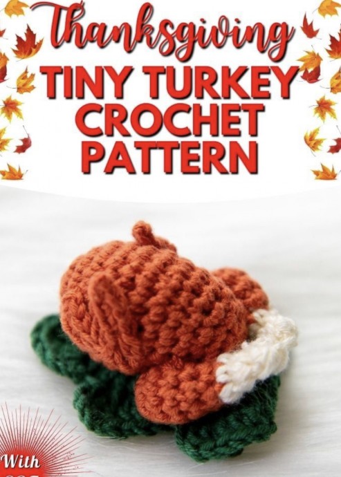 Crochet Tiny Roasted Turkey Amigurumi (Free Pattern)