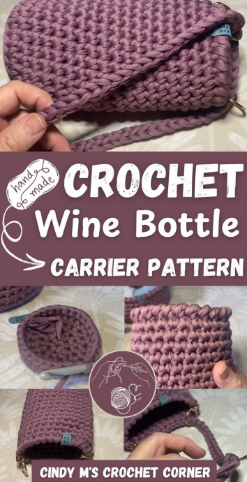Crochet Wine Bottle Carrier
