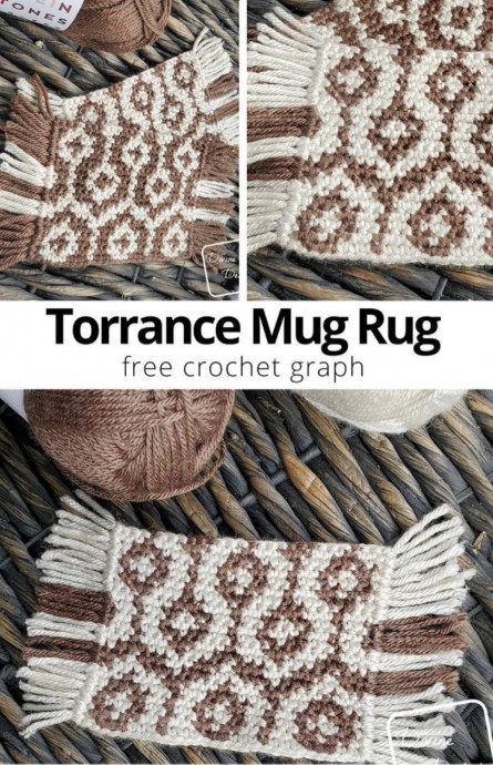 Crochet Torrance Mug Rug (Free Pattern)