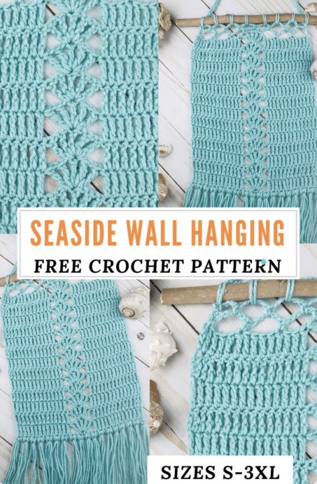 Seaside Lace Crochet Wall Hanging