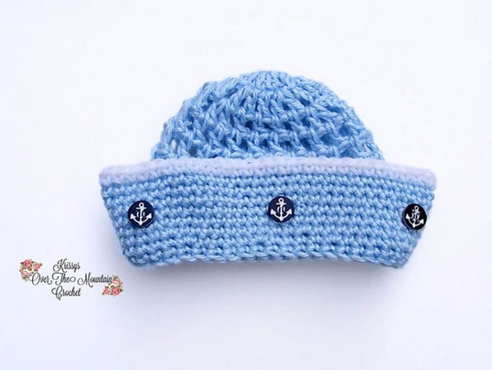 How to Make an Adorable Crochet Mesh Sailor Hat for Your Baby