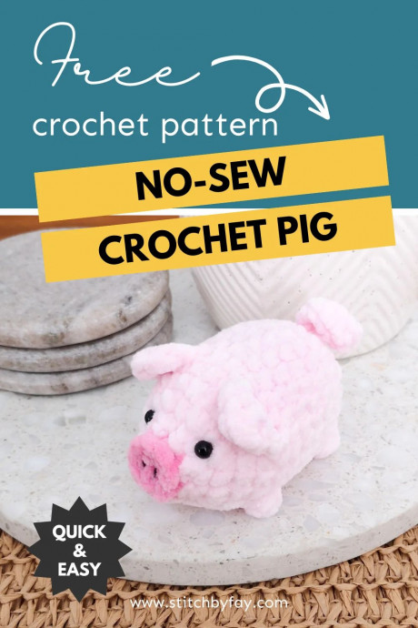 Crochet No-Sew Piggy
