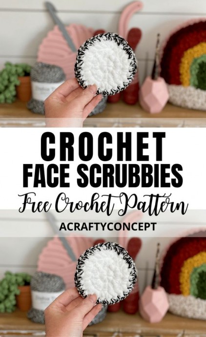 Crochet Plush Face Scrubbies