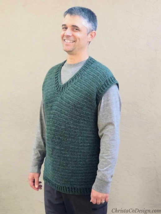 Men Crochet Vest