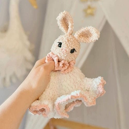Crochet Bunny Blanket Buddy