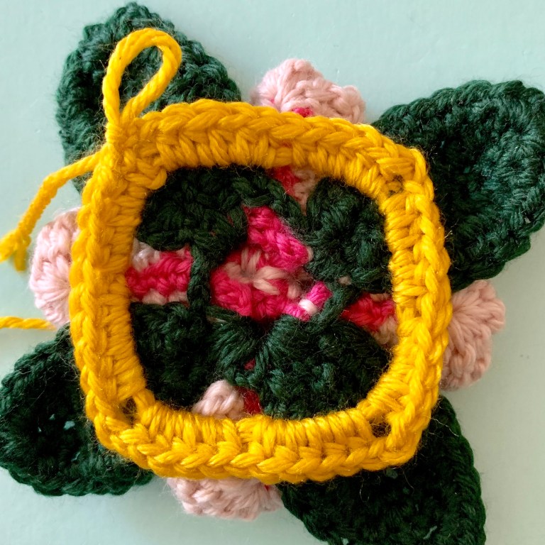 Crochet Spring Blooms Misty Magnolia Square